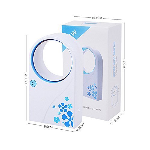 Julyshop Portable USB No Leaf Fan Mini Bladeless Refrigeration Desktop Air Conditioner (Pink) N2