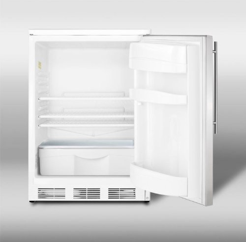 Summit FF6SSHV: Freestanding all-refrigerator with auto defrost, stainless steel door and thin handle N3