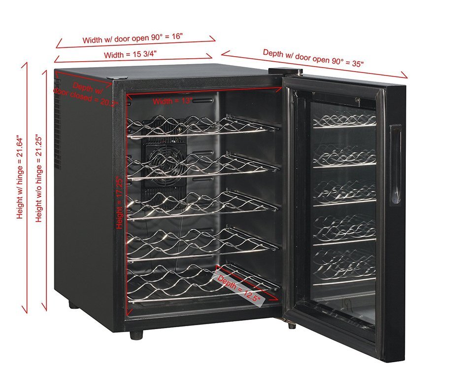 Sunpentown WC-20TL ThermoElectric with Touch Sensitive Controls 20-Bottle Wine Cooler N3