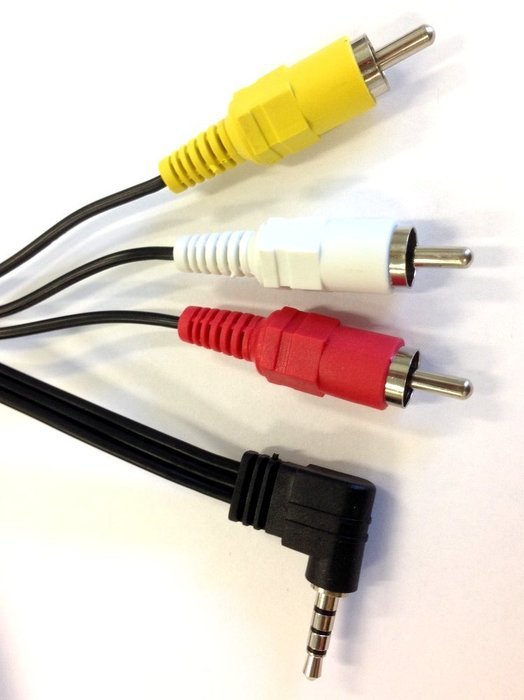Audio / Video AV 3.5mm to 3-RCA 5ft Composite Cable for Canon Camcorders - by CyberTech&reg; N2