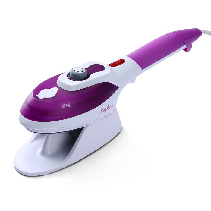Garment Steamer Portable Handheld Power Steam Brush Wrinkle Steam Iron for Home and Travel Purple N6