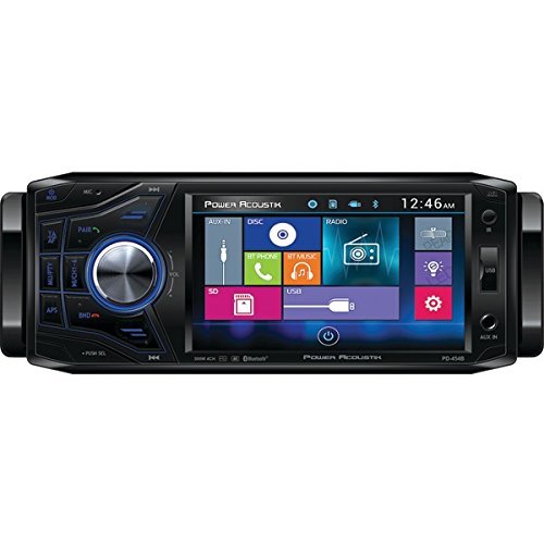 POWER ACOUSTIK PD-454B 4.5" Single-DIN In-Dash Oversized & Detachable LCD Touchscreen DVD...