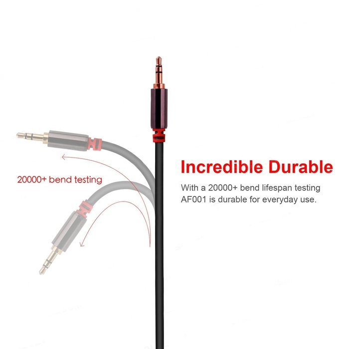 AUSDOM 3.5mm Premium Auxiliary Audio Cable Male to Male for All 3.5mm-Enables Devices,iPhones,iPads,iPods,Car... N4