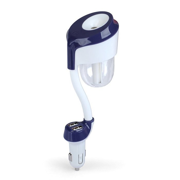 Happy-top Portable Mini 50ml Travel Ultrasonic Cool Mist Aroma Car Air Humidifier with Dual USB Charger Port,... N10
