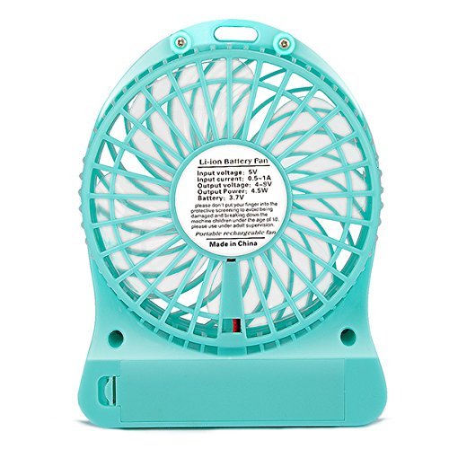 YL-VV@ Taidea UF-TDF02 Mini Portable Mute USB 18650 Rechargeable Battery Fan PC USB Cooler Table Fan with LED... N5