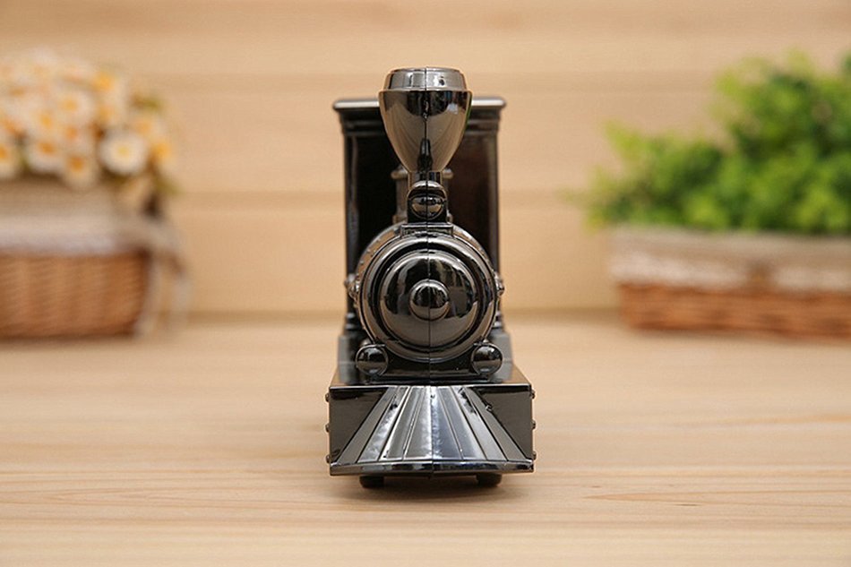 Hynbase Creative Retro Cute Silver Rustic Locomotive Alarm Clock N6