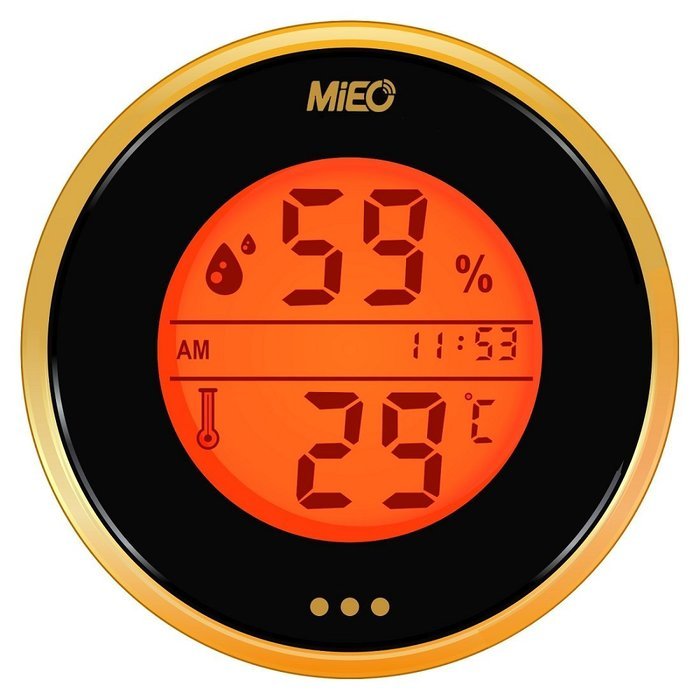 Incubator Thermometer Hygrometer with Hi/Low Memory and Touch Checking Button 2pcs Gold/Pack.Mieo (Gold2) N5