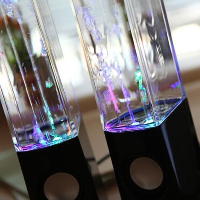 LED Light Dancing Water Show Music Fountain Bass Shock Speakers Amplifier Audio Player For Phones Computer Laptop... N23
