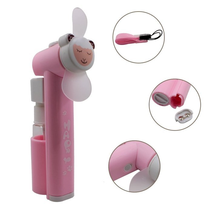 AMTopShow Best Cool Mist Humidifier Fan Air Cooler Battery Powered Super Long Lasting Hello Kitty Style N19