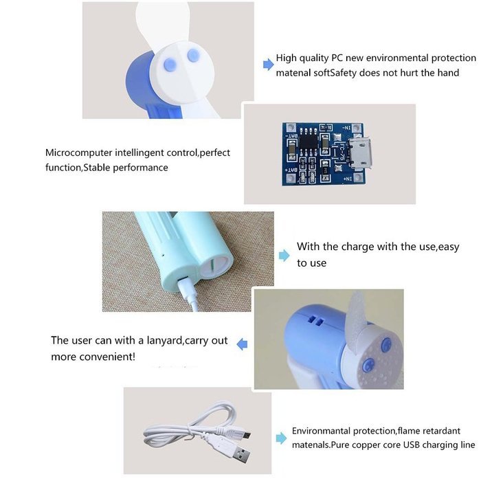 AMTopShow Best Cool Mist Humidifier Fan Air Cooler Battery Powered Super Long Lasting Hello Kitty Style N21
