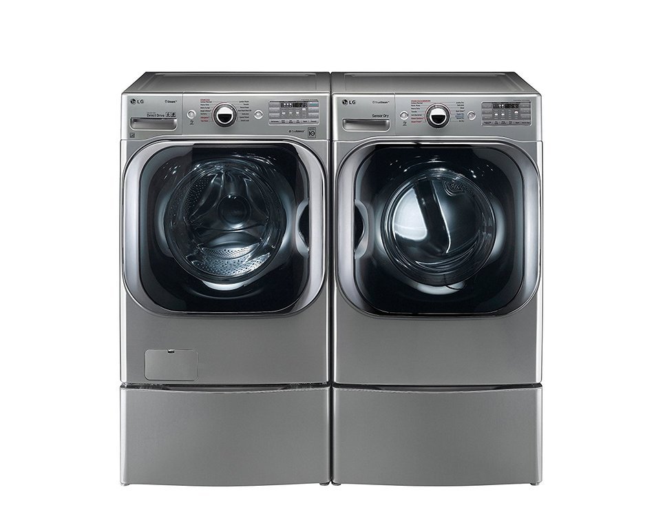 LG "Titan"- 29-INCH Graphite 5.2 Cu Ft Front Load Steam Washer and 9.0 Cu Ft Steam ELECTRIC Dryer set with MATCHING...