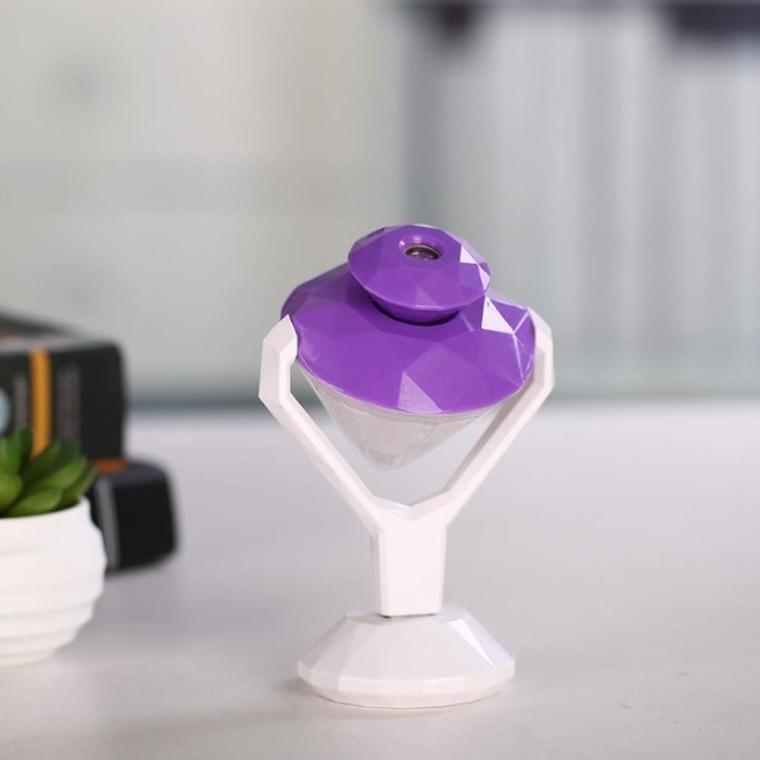 DZT1968 USB Diamond Shape Mini Humidifier Manufacturer Of Diffuser Mist Air Purifier (Pink) N6