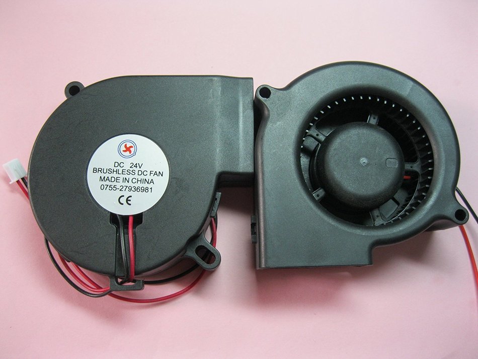 2 pcs Brushless DC Blower Fan 7525S 24V 2 Wires 75x75x25mm Sleeve-bearing Skywalking N3