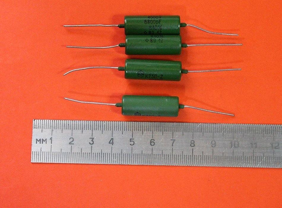 Capacitor PETP K73P-2 1000V 6800pF USSR 10 pcs