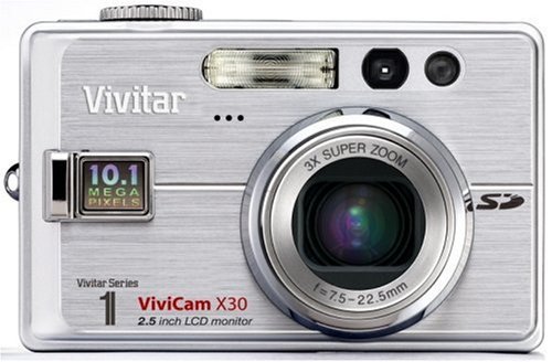 Vivitar VIVICAM-X30 10.0 MegaPixel Slim Camera with 3x Optical Zoom and 2.5 Inch TFT LCD N3