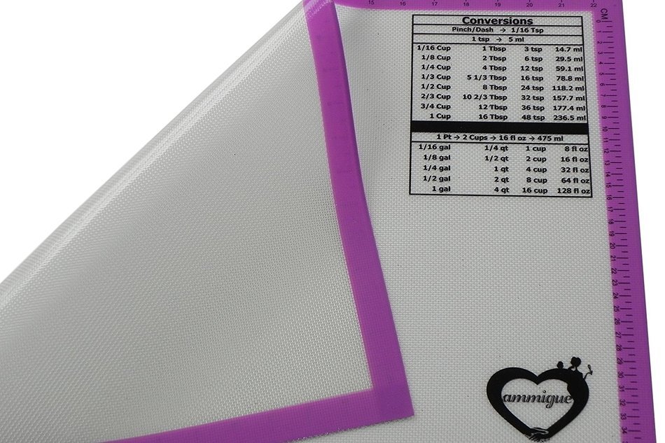 Silicone Baking Mat with Conversions - Size 24 3/8 IN X 16 1/2 IN Cookie Sheet N5