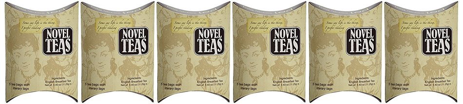 Bag Ladies Tea presents Novel Tea - Each pouch contains 5 teabags individually tagged with literary quotes, made...