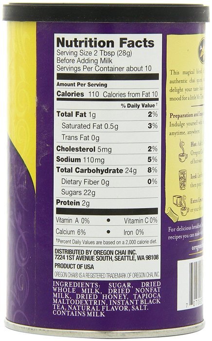 Oregon Chai Original Chai Tea Latte Powdered Mix, 10-Ounce Containers (Pack of 6) N5