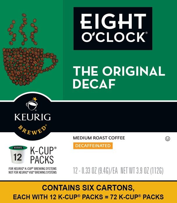 Eight O'Clock Coffee The Original, Keurig K-Cups, 12 Count, (Pack of 6) N19