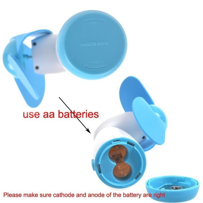 Adecco LLC Blue Portable Mini Air Fan Battery Operated N3
