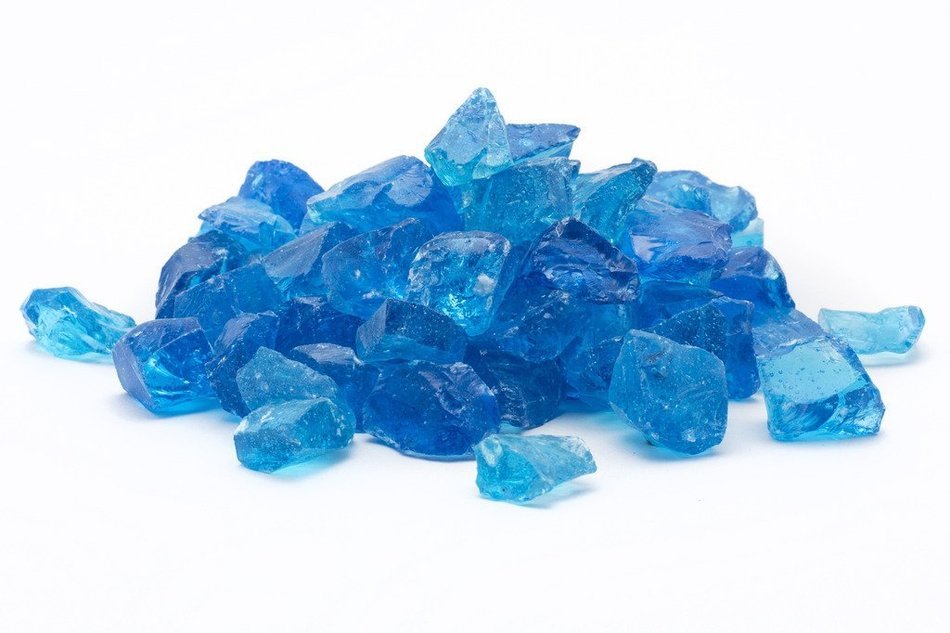 Dragon Glass 1/2" Medium Landscape Glass, 25 lb, Royal Blue N7