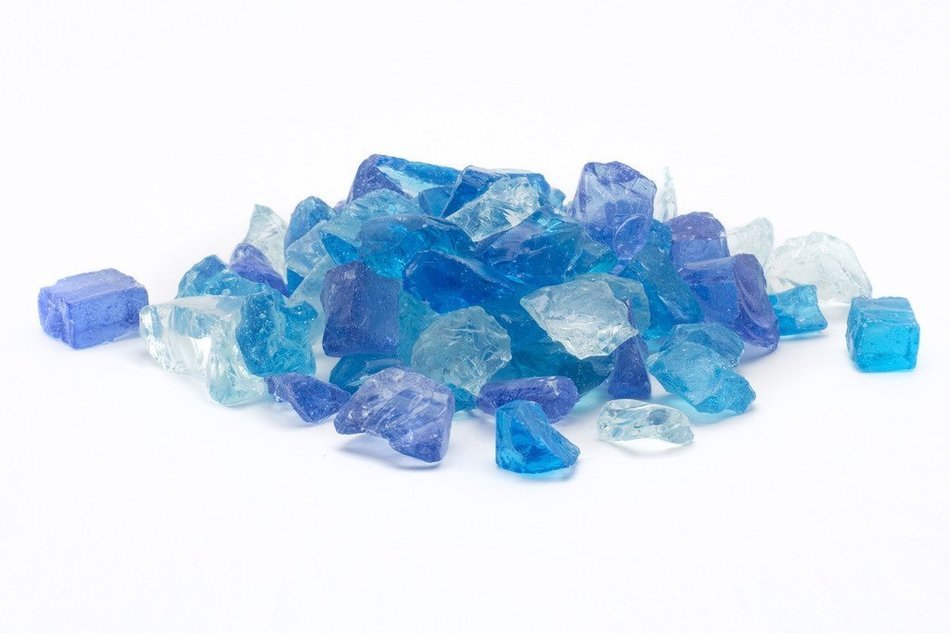 Dragon Glass 1/2" Medium Landscape Glass, 25 lb, Royal Blue N8