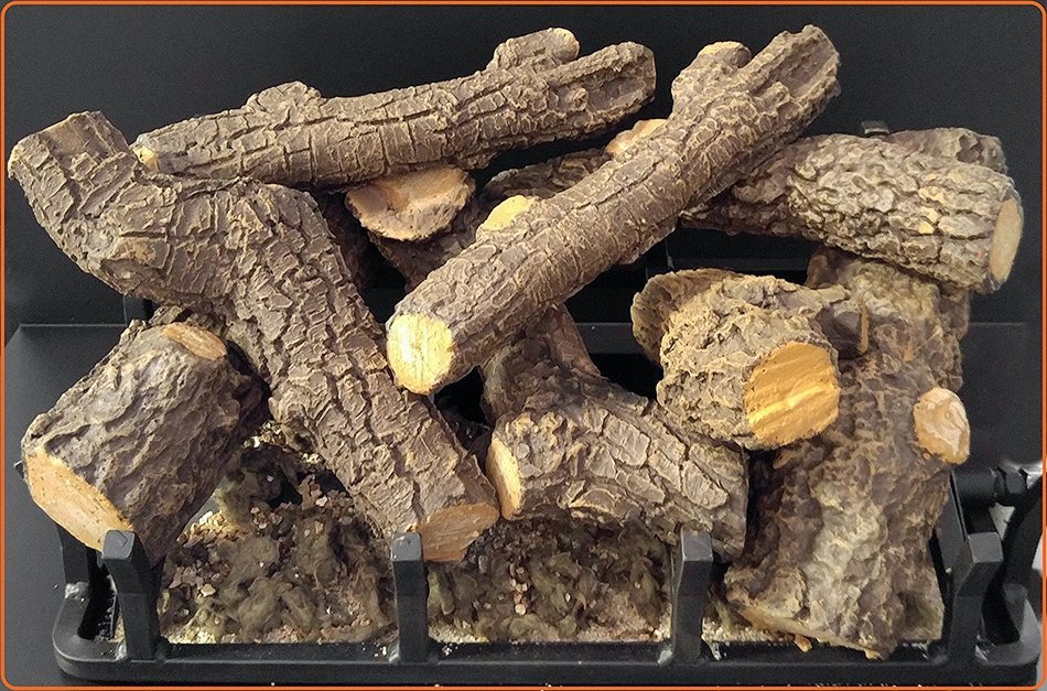 Sierra Majestic Oak Gas Log Kit with Bi-Flo Burner - Natural Gas 18" Vented Gas Logs N2