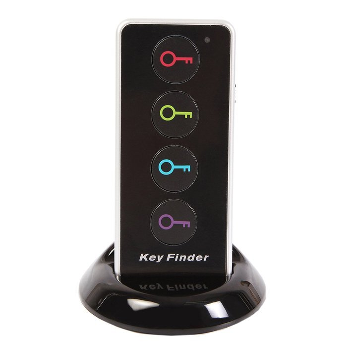 ETvalley Wireless Key Item Finder Locator with LED Flashlight and Remote Base 1 RF Transmitter 4 Receiver for... N5