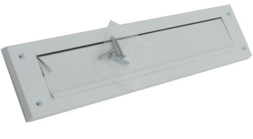 White letter box draught excluder with cover flap by seal n save N4