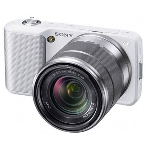 Sony Alpha NEX-C3 Digital Camera with 18-55mm Lens (White) NEXC3KW - International Version (No Warranty) N3