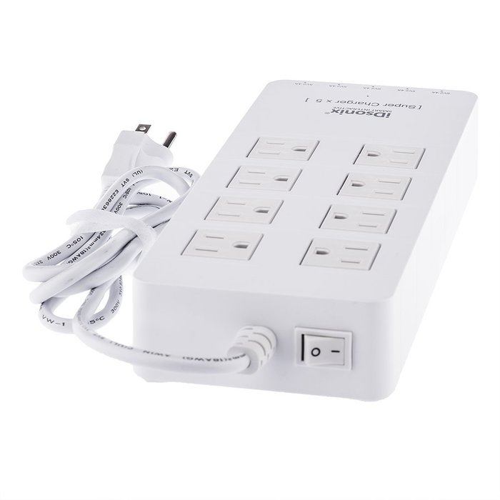 iDsonix 8 Power Socket Outlets with 5V 2.4A 5-Port Smart USB Charging Ports 5ft Cord Built-in Surge Protector... N2