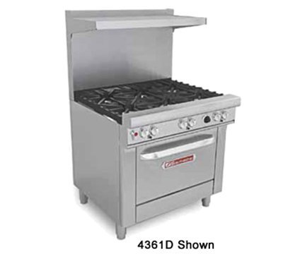 Southbend 400 Series Ultimate Restaurant Range 36" 4 Burner 12" Griddle Convection Oven - 4363A-1G