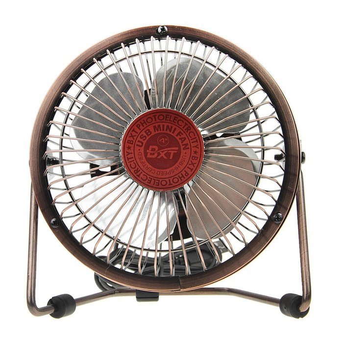 BXT 360 Degree Rotating USB Cooling Table Vintage Retro Metal Electric Home Office PC Laptop Desktop Portable... N10
