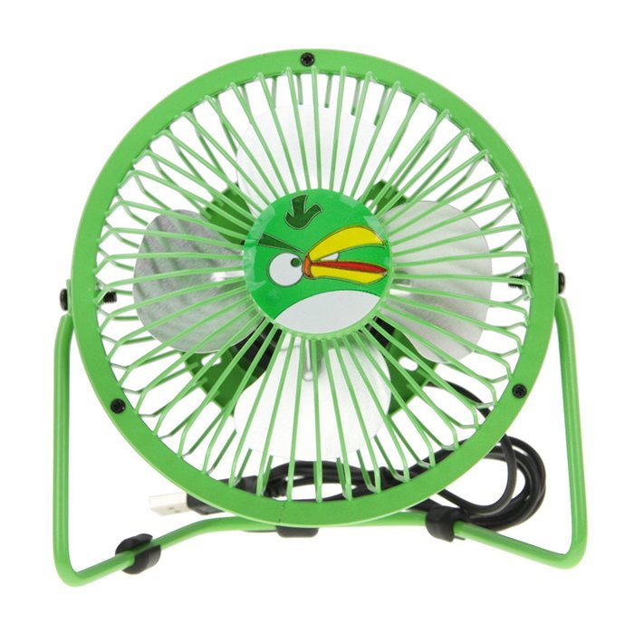 Greenery 360 Degree Rotation Mini Quietness Lightweight Metal Desktop Laptop PC USB Plug Charger Office Home Desk... N14