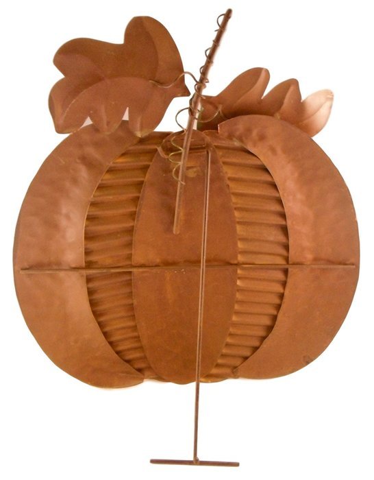 Glitter Jeweled Harvest Pumpkin Decoration - Stand Up - 14" X 16" N2