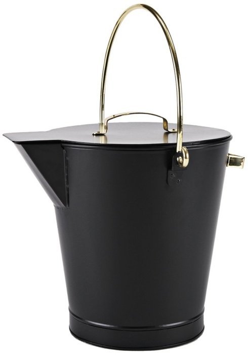 Minuteman International Ash Bucket with Brass Accents