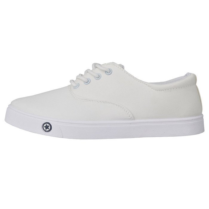 Spritech(TM) Women's Girls Fashion Casual Comfy Fabric Lace-up Flat Canvas Shoes White N10