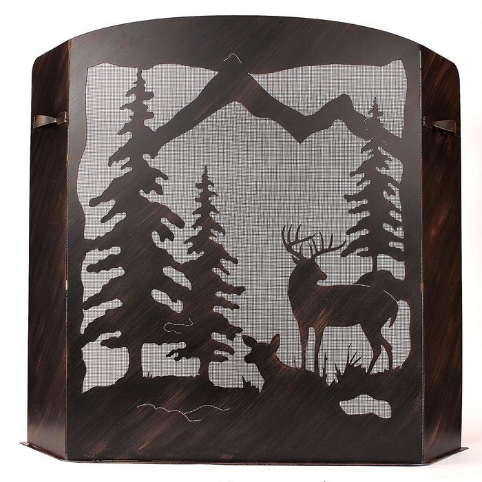 Small Deer Scene Fire Place Screen