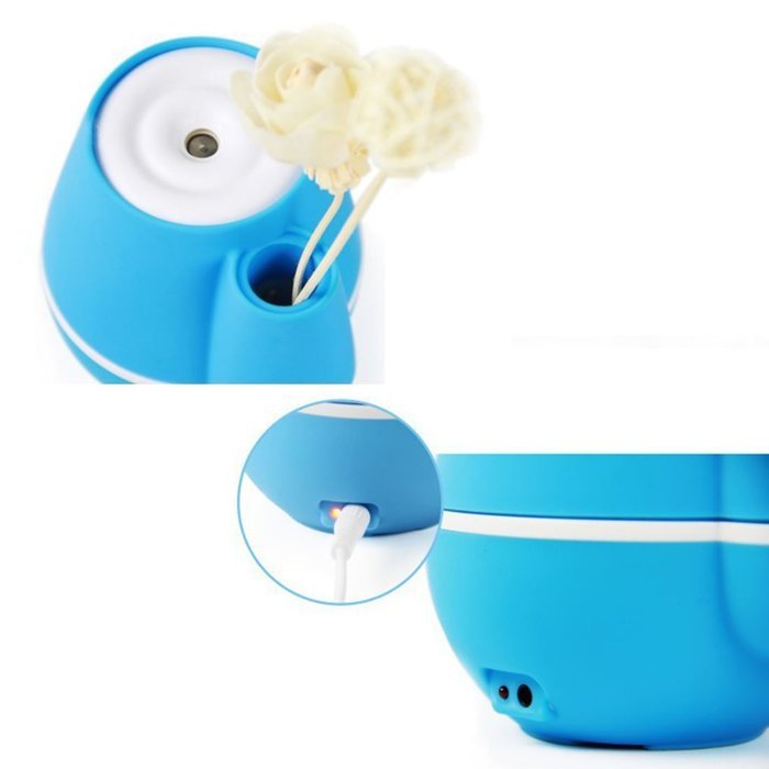 haoun 220ML Ultrasonic USB Humidifiers Air Cleaner Purifier - BLUE N6