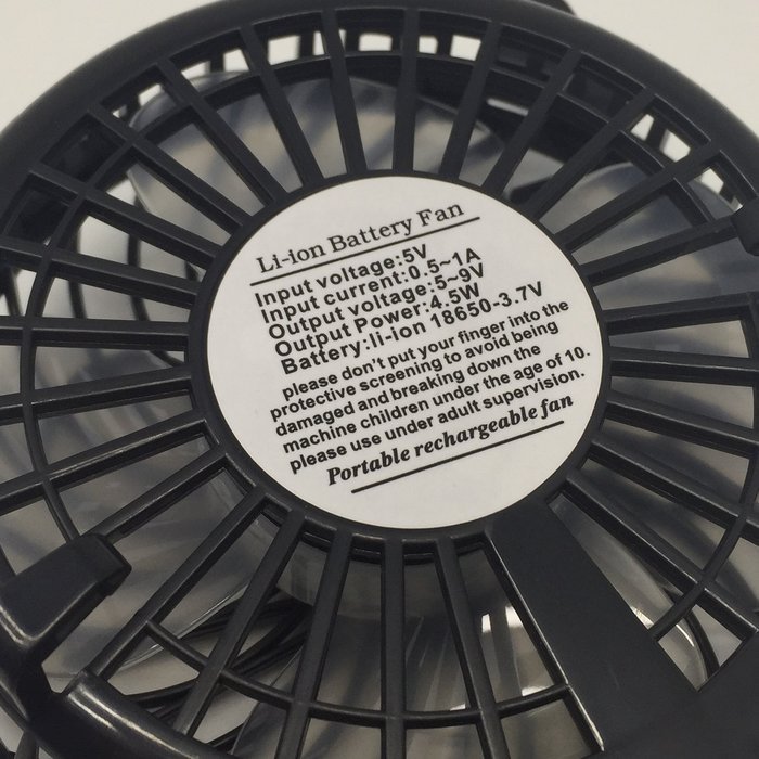 Portable USB Mini Fans with Umbrella Hanging and Metal Clip (Black) N18