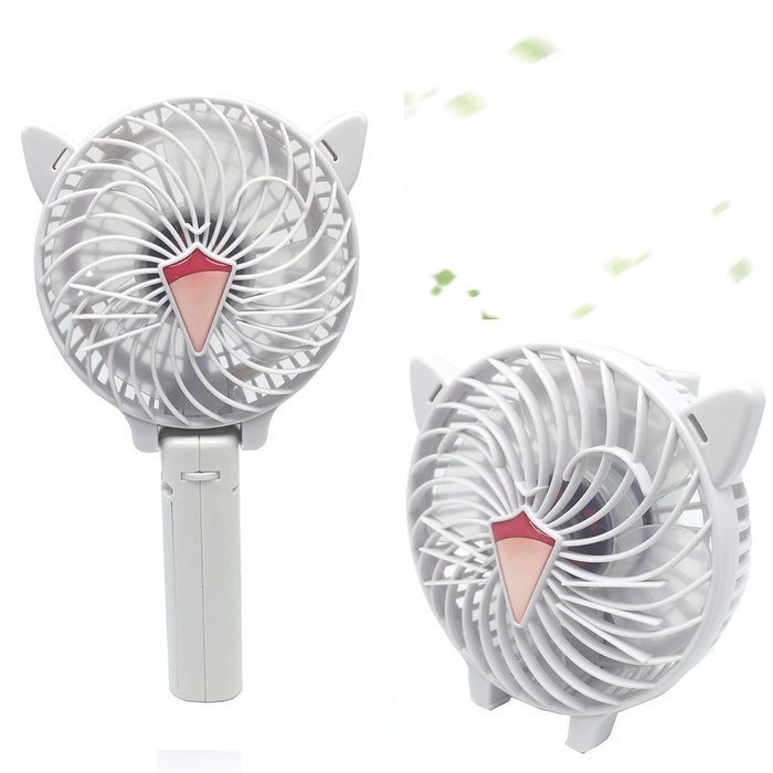 Portable USB Mini Fans with Umbrella Hanging and Metal Clip (Black) N20