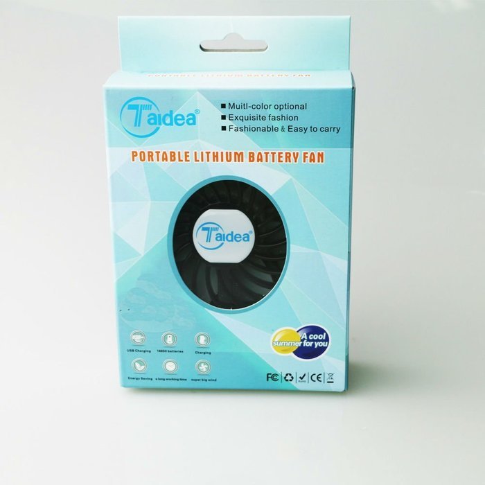 Lcyyo@ Taidea UF-TDF01 Mini Portable Mute USB 18650 Rechargeable Battery Fan Table Fan with LED Light for Home... N3