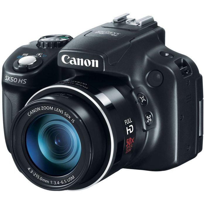 Canon PowerShot SX50 HS 12MP Digital Camera with 2.8-Inch LCD (Black) - International Version (No Warranty) N10