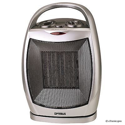 NEW OPTIMUS 750/1500 W PORTABLE OSCILLATING CERAMIC SPACE HEATER with THERMOSTAT