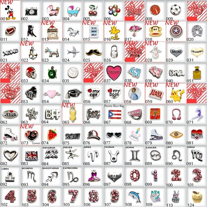 HotBuyKing TM: A Cross Locket With 5 Floating Charms N2