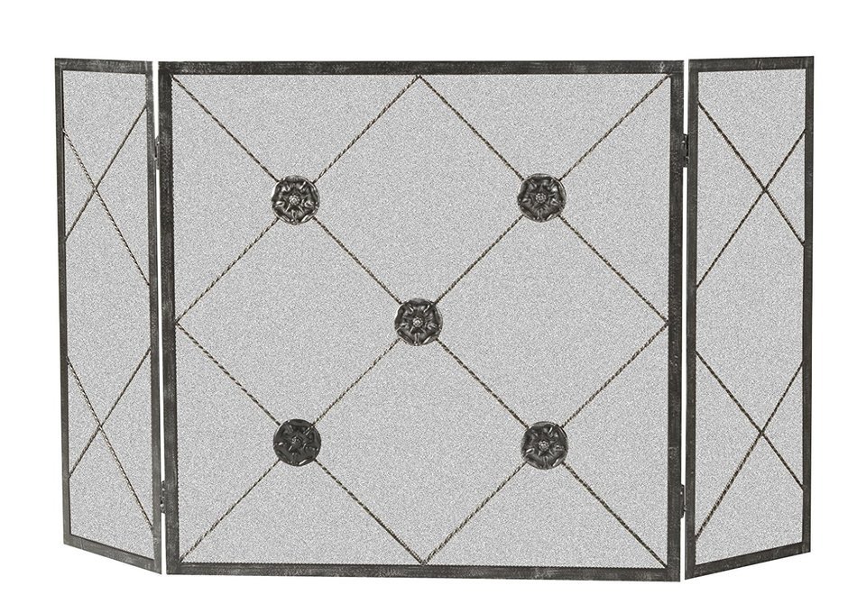 Panacea Products 15931 3-Panel Medallion Fireplace Screen