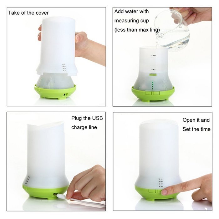 Purp Pie Ultrasonic Mist Essential Oil Air Humidifier aromatherapy machine for Home - Automatic Shut-off- LED... N4