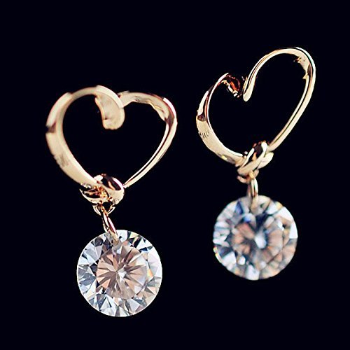 New Women Earring Silver Plated Ear Hook Rhinestone Earrings Fashion Jewelry N2