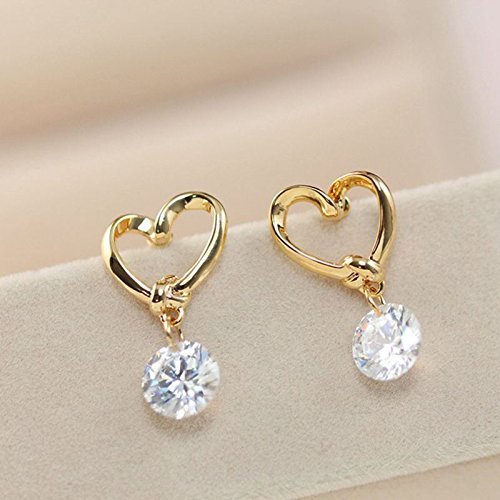 New Women Earring Silver Plated Ear Hook Rhinestone Earrings Fashion Jewelry N3