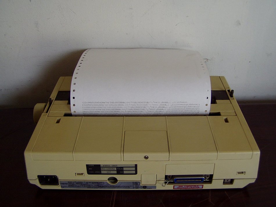 Okidata Microline 184 Turbo 9 Pin Printer With Test Print N8